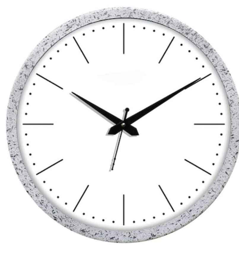 Homeharmony 12 Inch Modern Plastic Stylish Non Ticking Silent Analog Wall Clock - White