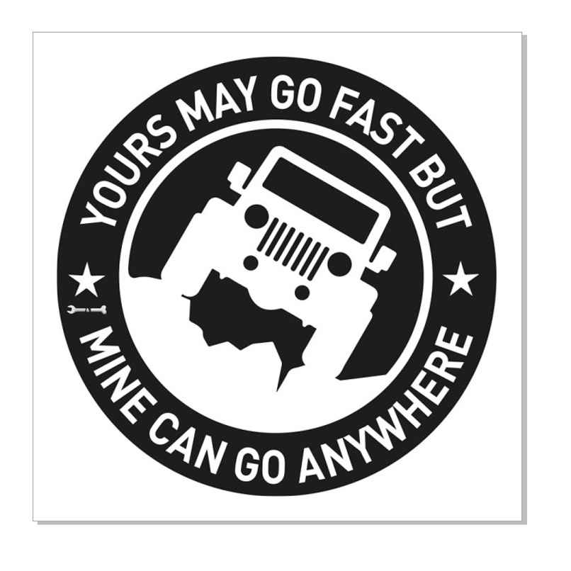 Samsidhi Auto Mine Can Go Anywhere Car Sticker