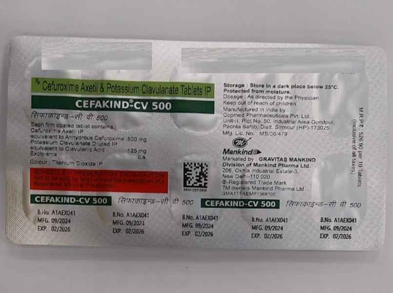 Cefakind-CV 500 Tablet
