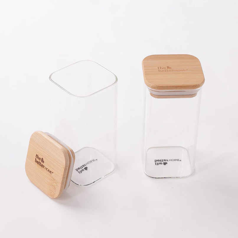 The Better Home Rectangle Borosilicate Jars 300Ml Pack Of 2
