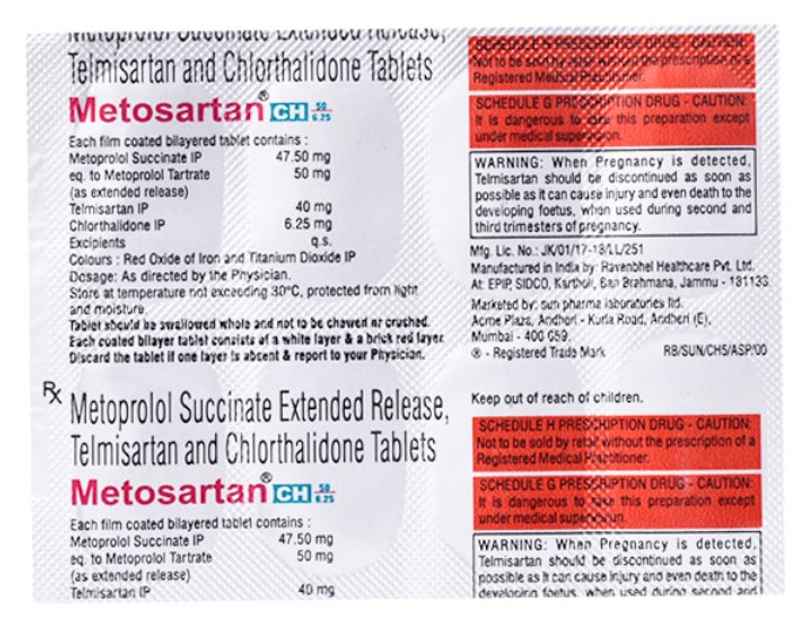 Metosartan CH 50/6.25 Tablet ER
