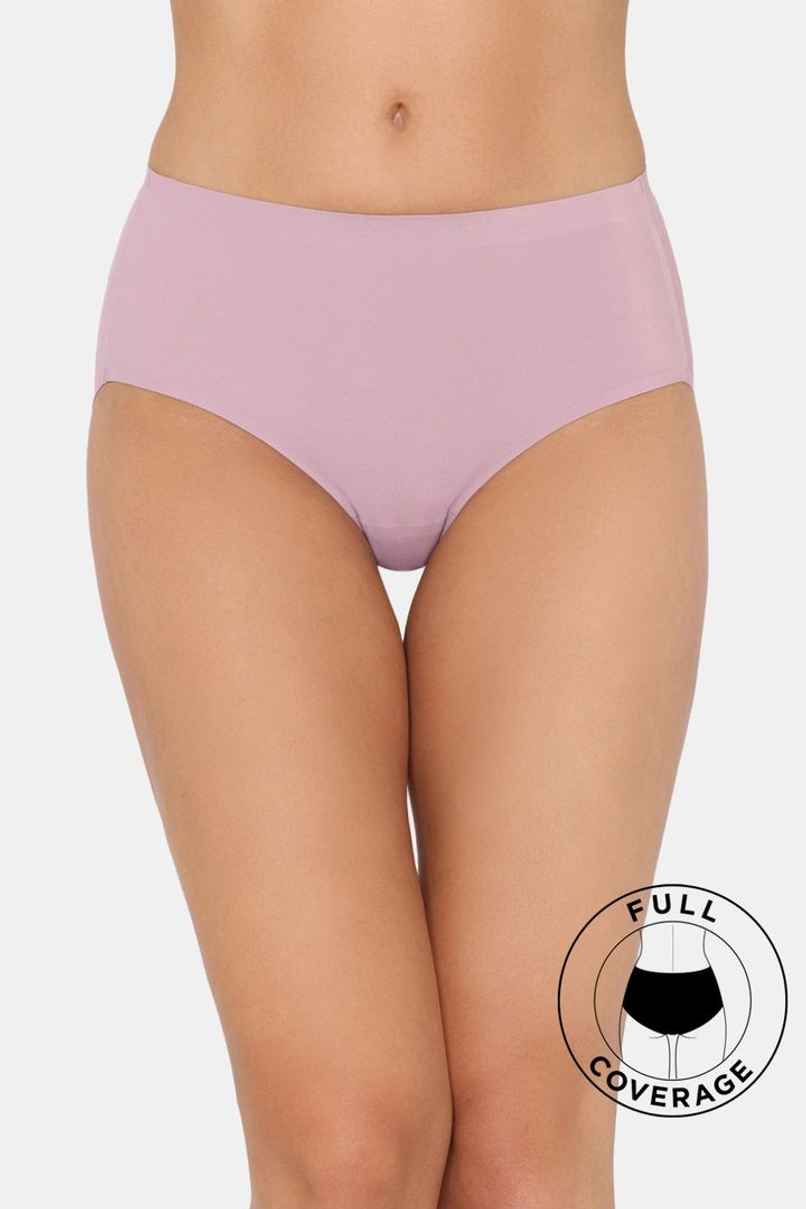 Zivame Medium Rise Full Coverage No Visible Panty Line Hipster | Elderberry