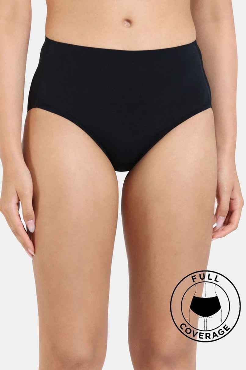 Zivame Shimmering Secrets Low Rise Full Coverage Hipster Panty | Anthracite