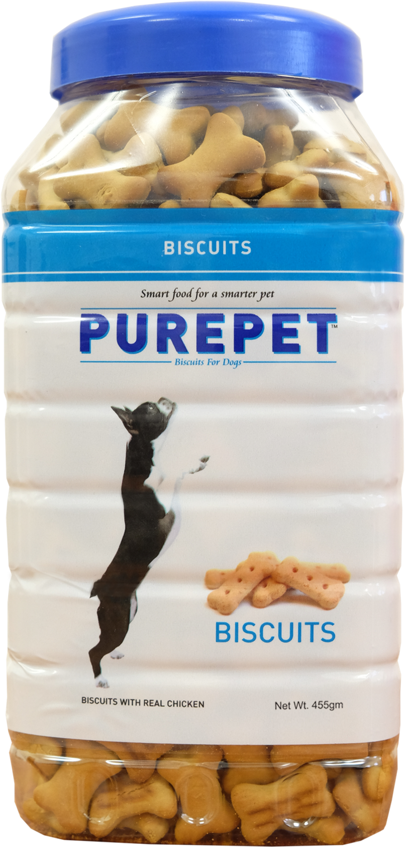Purepet Milk Flavour Dog Biscuit Treats Jar