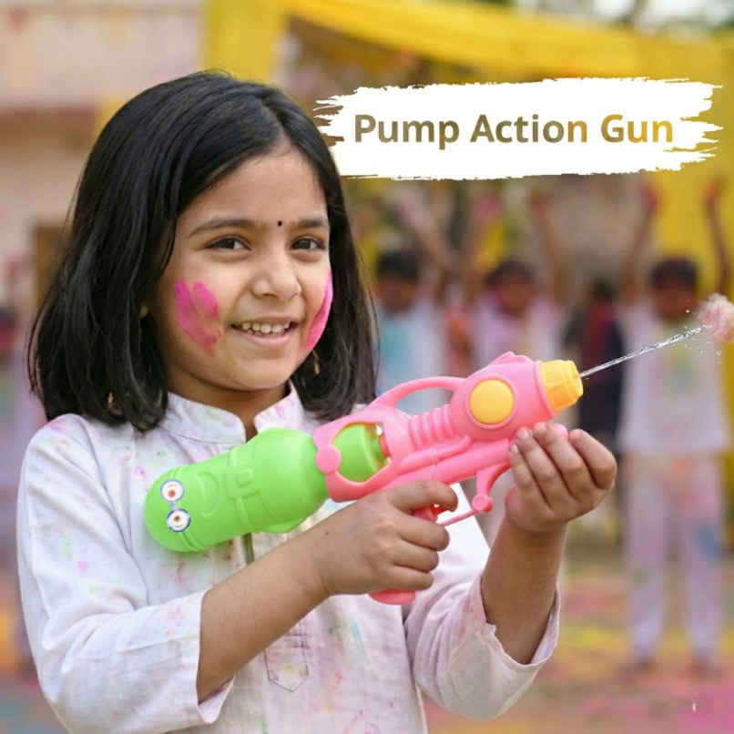 Medium Holi Water Pichkari | Assorted | Tomuncle (Color and Print May Vary)