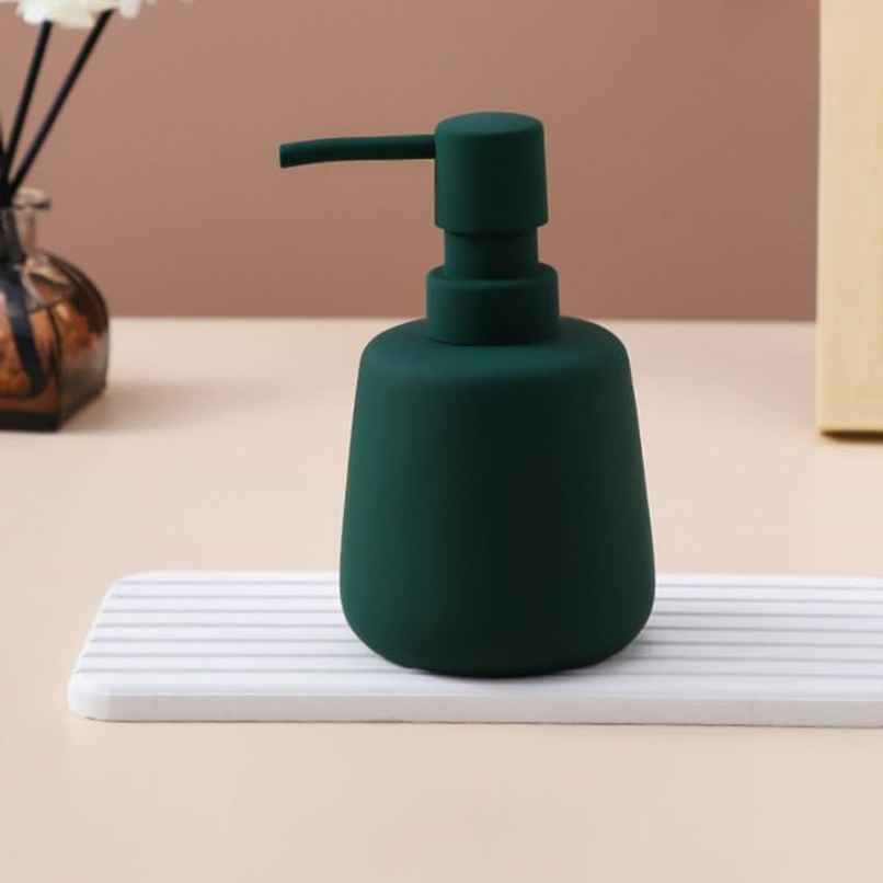 UMAI Ceramic Soap Dispenser For Bathroom | Green | 260 ml