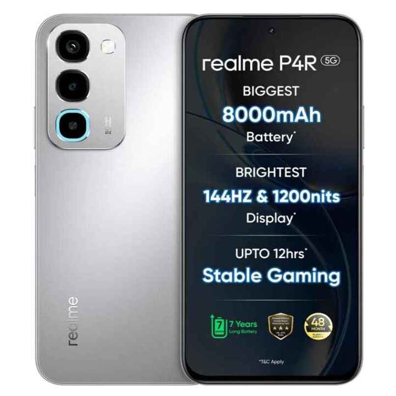 Realme P4R 5G | 6 GB RAM | 128 GB Storage | Silver Glare
