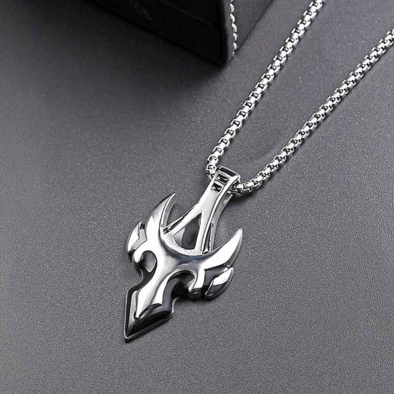 The Opal Factory Men's Jewelry Arrow Tauren Viking Pendant with Chain | Necklace-122 | Silver The Opal Factory Men's Jewelry Arrow Tauren Viking Pendant with Chain | Necklace-122 | Silver