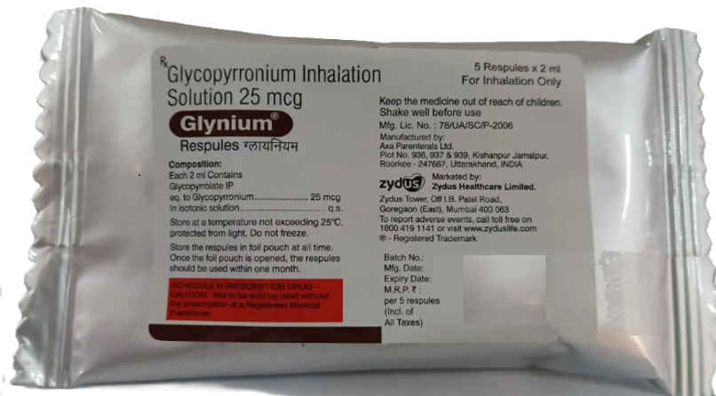 Glynium 25mcg Respules