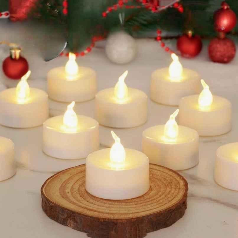 DesiDiya Acrylic LED Tea Light Candles