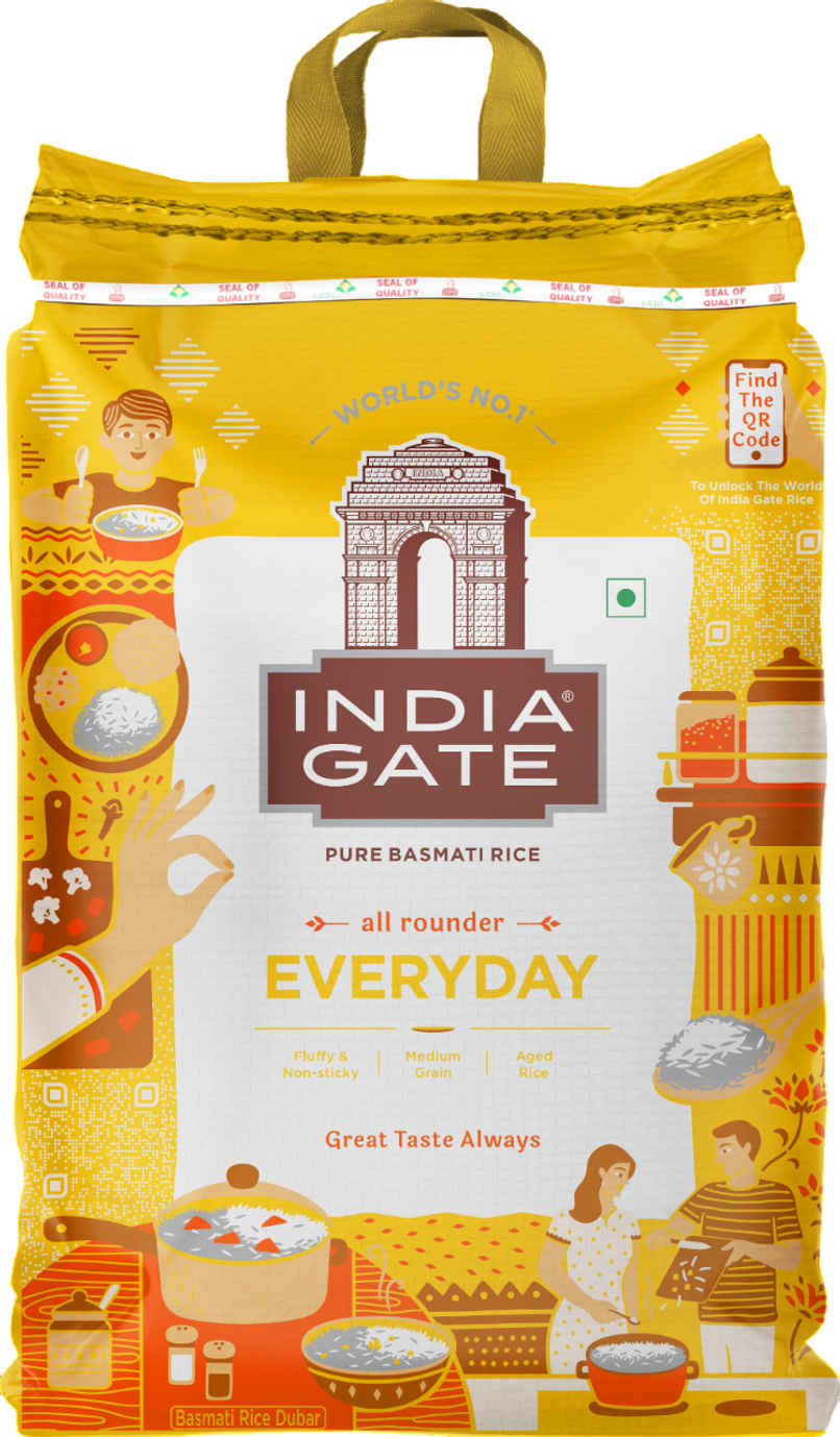 India Gate All Rounder Everyday Basmati Rice | Aged Rice | Fluffy & Non-Sticky