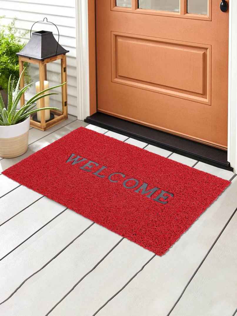 Homeharmony Red Grass Welcome Door Mat | 60 x 40 cm