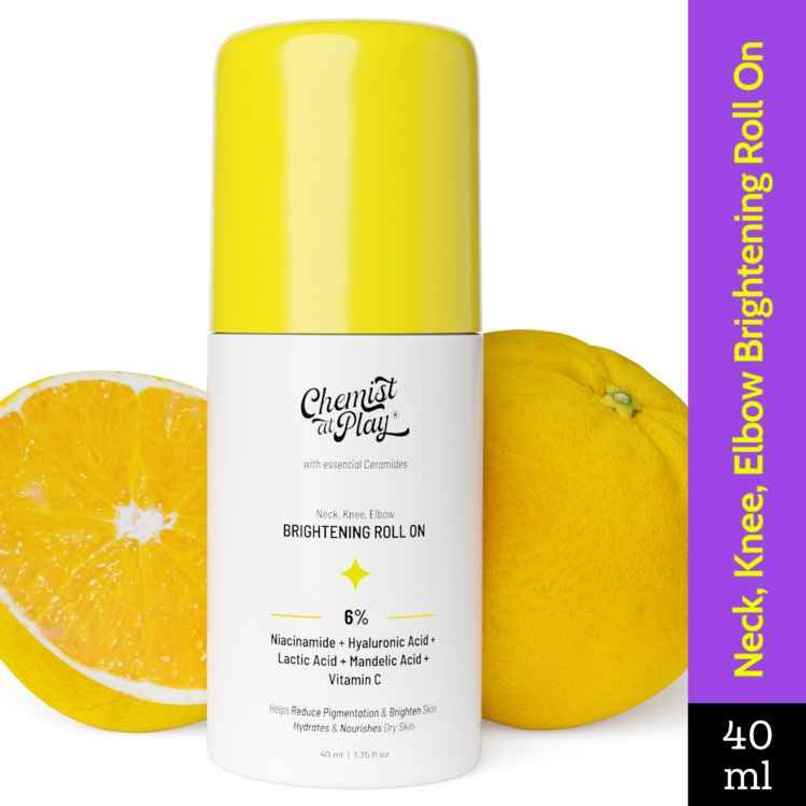 Chemist at Play Neck, Knee, Elbow Brightening Roll On Brightens Skin & Removes Pigmentation Chemist at Play Neck, Knee, Elbow Brightening Roll On Brightens Skin & Removes Pigmentation