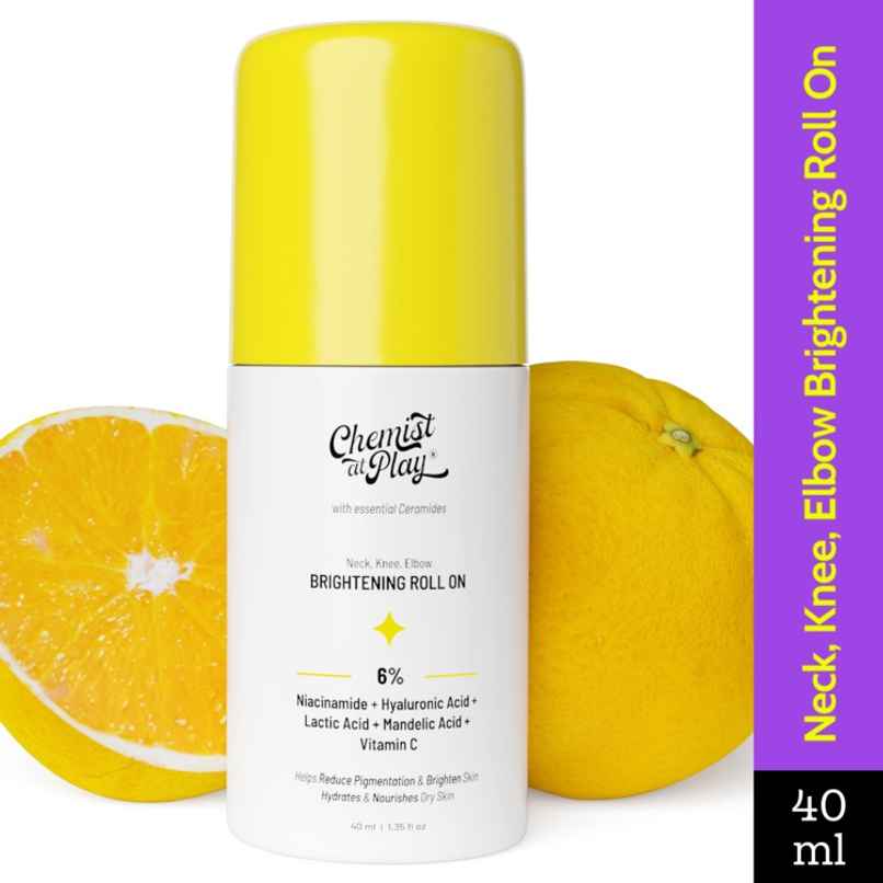 Chemist at Play Neck, Knee, Elbow Brightening Roll On Brightens Skin & Removes Pigmentation Chemist at Play Neck, Knee, Elbow Brightening Roll On Brightens Skin & Removes Pigmentation