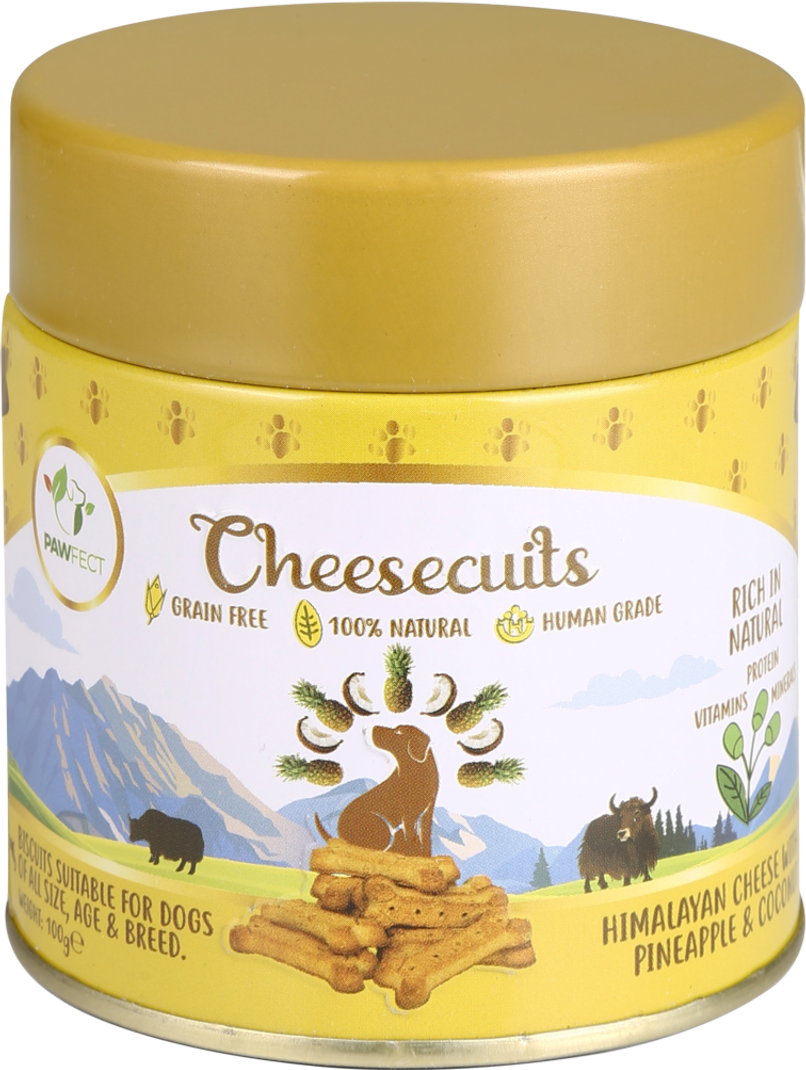Pawfect Cheesecuits Cheese Biscuits with Pineapple, Coconut & Eggs Dog Training Treats