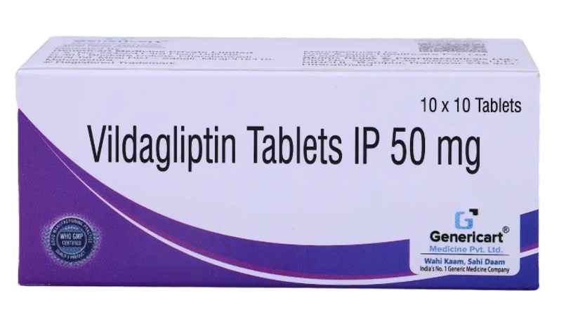Genericart Vildagliptin 50mg Tablet Genericart Vildagliptin 50mg Tablet