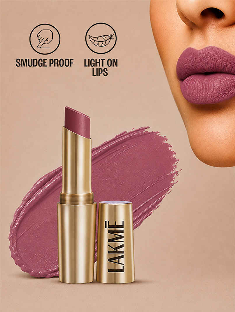 Lakme 9to5 Powerplay Priming Matte Lipstick, Lasts 16hrs, Mauve Matter Lakme 9to5 Powerplay Priming Matte Lipstick, Lasts 16hrs, Mauve Matter