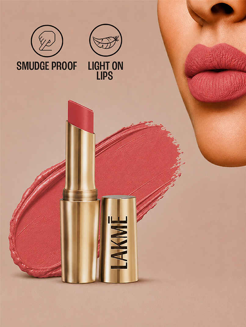 Lakme 9to5 Powerplay Priming Matte Lipstick, Lasts 16hrs, Coral Date Lakme 9to5 Powerplay Priming Matte Lipstick, Lasts 16hrs, Coral Date