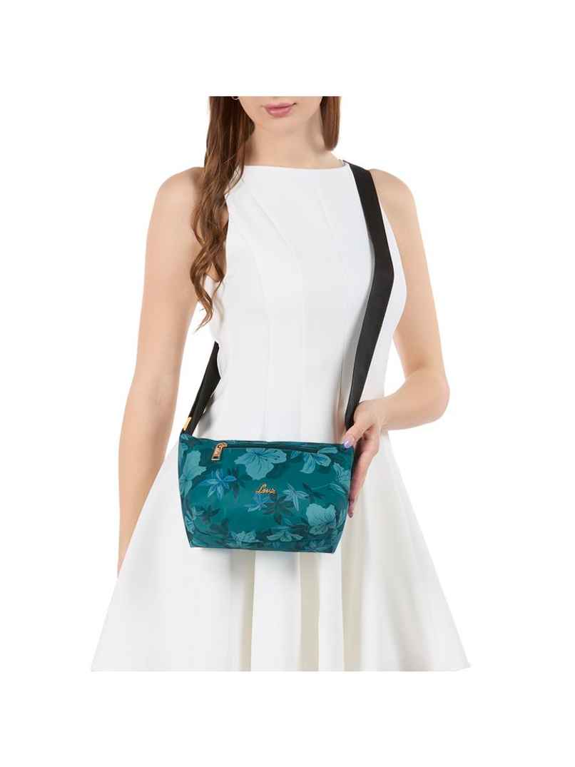 Lavie Women's Trixie Floral Cross Body Sling Bag | Ladies Purse Handbag | Green