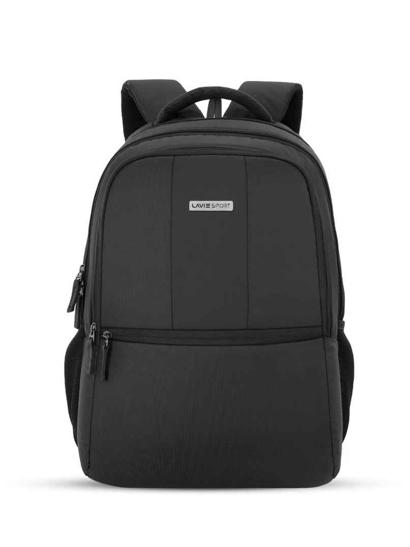 Lavie Sport Unisex Solid Polyester 28 L Padded Grab Handle Laptop Backpack | Black - 15.6 Inches