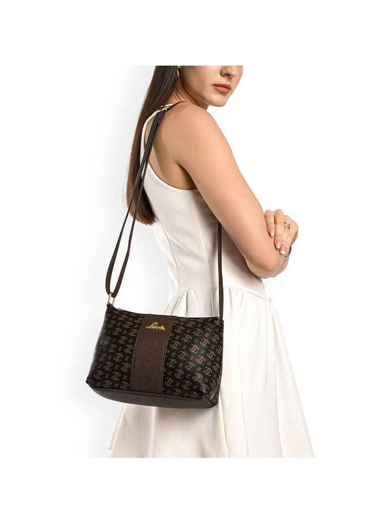 Lavie Women's Mono Ll Evelynn Crossbody Sling Bag | Ladies Purse Handbag | Brown