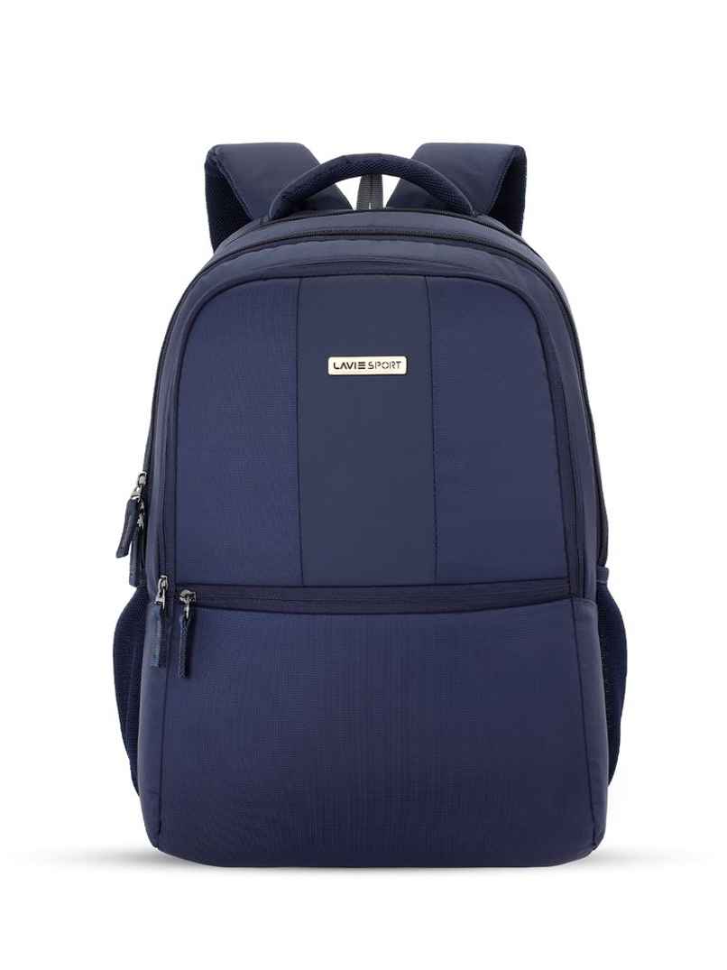 Lavie Sport Unisex Solid Polyester Laptop Backpack | Navy | M | (31.5 x 19 x 47 cm)