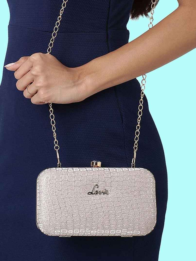 Lavie Women's Tinsel Frame clutch | Pink