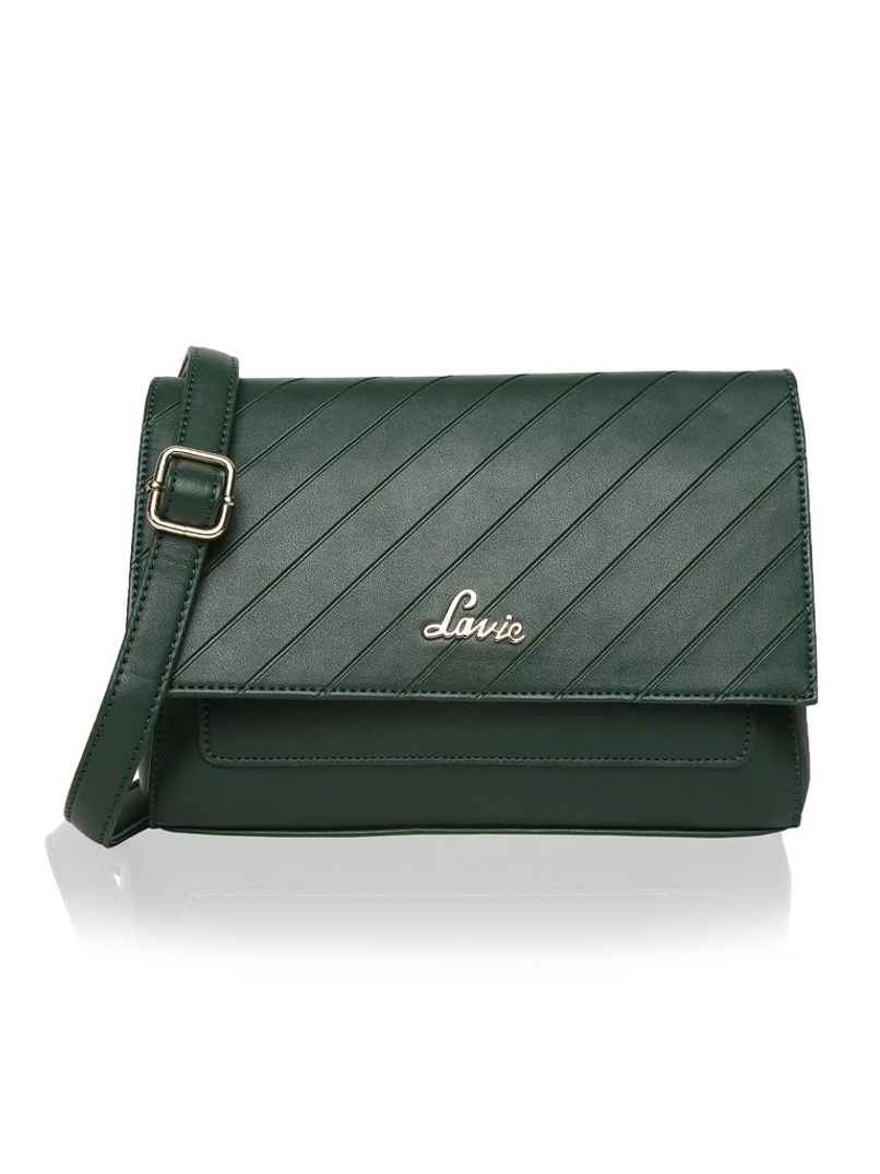 Lavie Women's Becca Polyester Sling Bag | Small | Dark Green