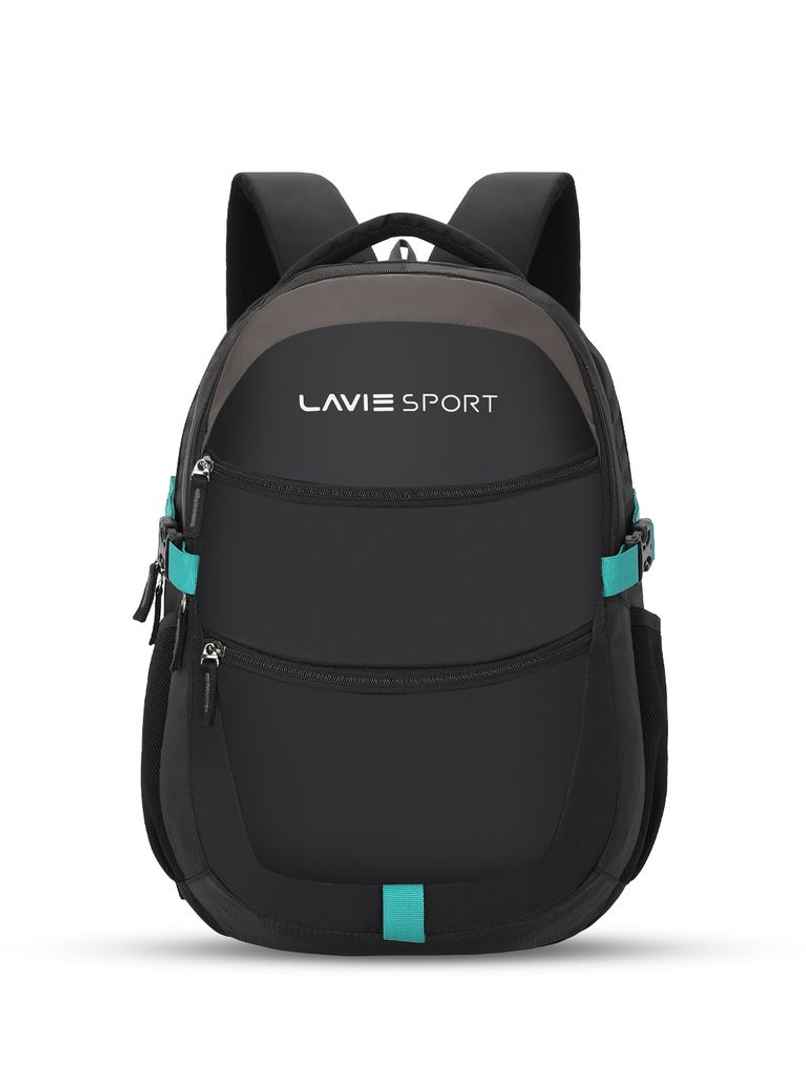 Lavie Sport Unisex Solid Polyester Padded Grab Handle Laptop Backpack | Black | M (31 x 20 x 46 cm)