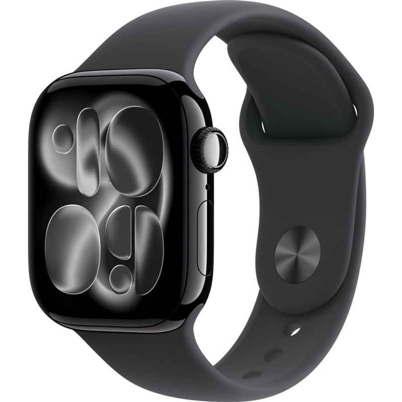 Apple Watch Series 11 GPS 46mm Jet Black Aluminium Case With Black Sport Band - M/L