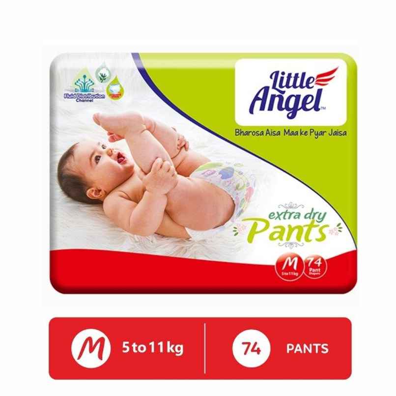 Little Angel Extra Dry Pant Style Diaper | M | 74 pcs