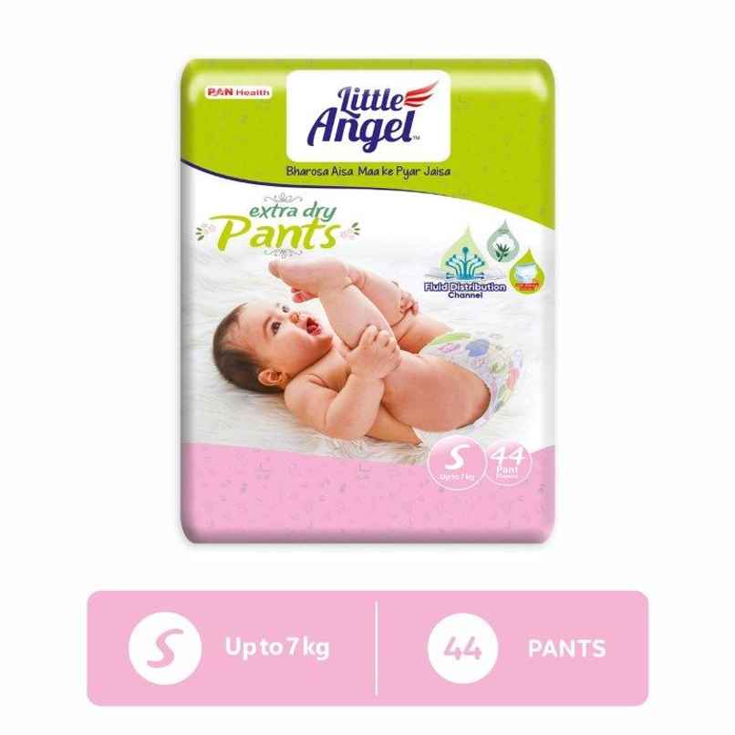 Little Angel Extra Dry Baby Pants Diaper | Small | 44 Count