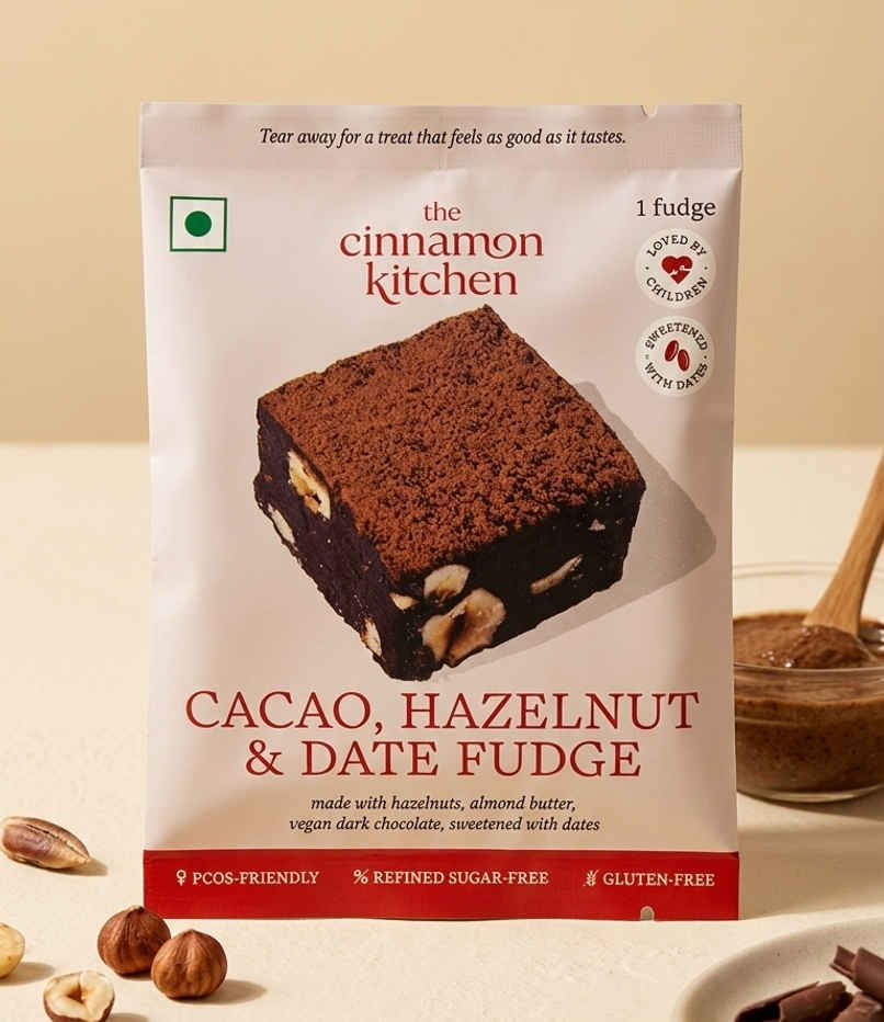 The Cinnamon Kitchen Cacao, Hazelnut & Date Fudge Brownie