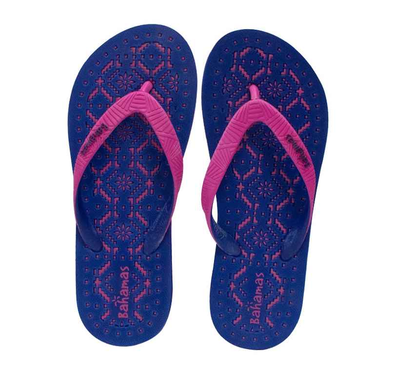 Bahamas Slippers BHL-101 Magenta Navy Blue For Women-8UK