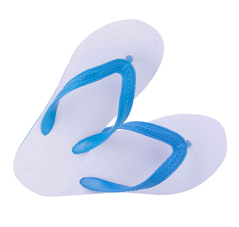 Relaxo Hawaii Women's Slippers | CUSHION-21 | White & Blue - UK 2