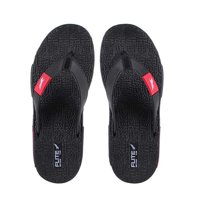 Flite Slippers FL-330 Black Red For Men | 8 UK Flite Slippers FL-330 Black Red For Men | 8 UK