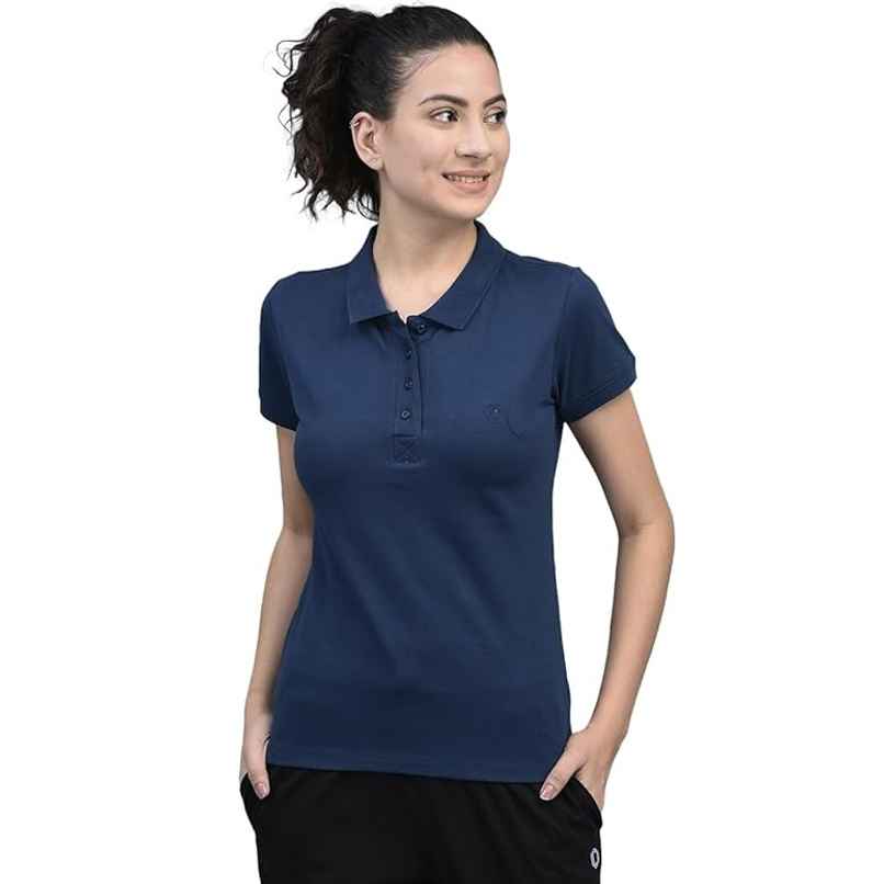 Dollar Women Polo T-shirt - Navy | Premium Cotton | M