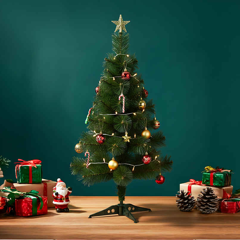 Artificial Pine Christmas Tree | 2 ft | Ideal for Desk | Picfest