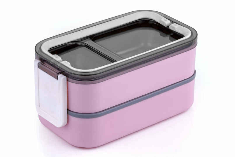 2Mech Stainless Steel Premium Quality 2 layer Lunchbox | Pink