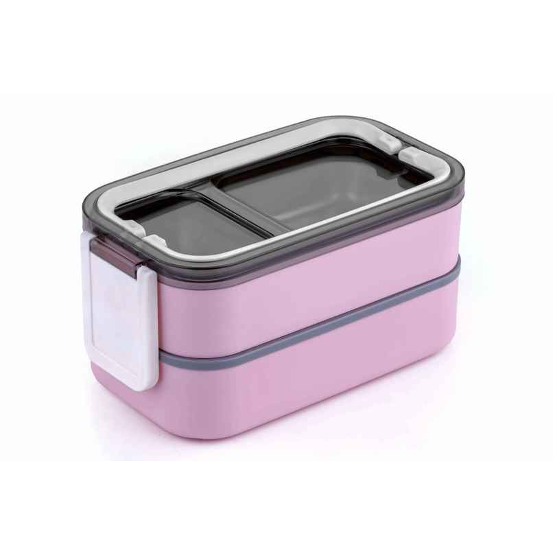 2Mech Stainless Steel Premium Quality 2 layer Lunchbox | Pink 2Mech Stainless Steel Premium Quality 2 layer Lunchbox | Pink