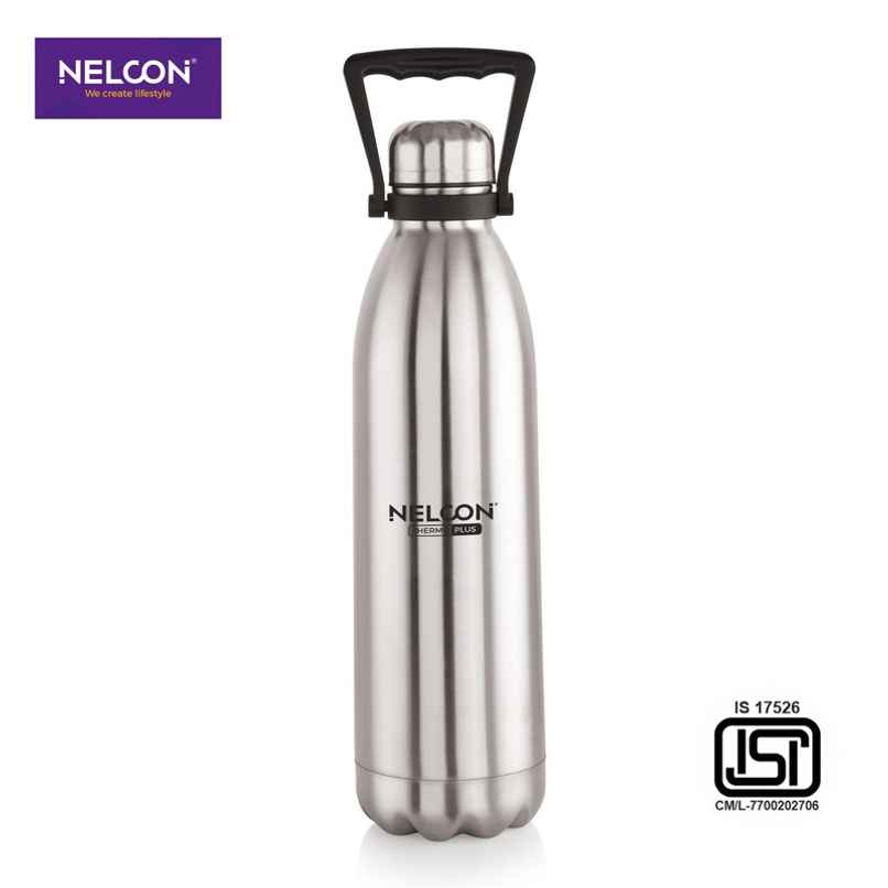 Nelcon Cola Thermoplus Vacuum Flask Water Bottle | 24 hrs Hot & Cold | ISI Certified | 1.8 L