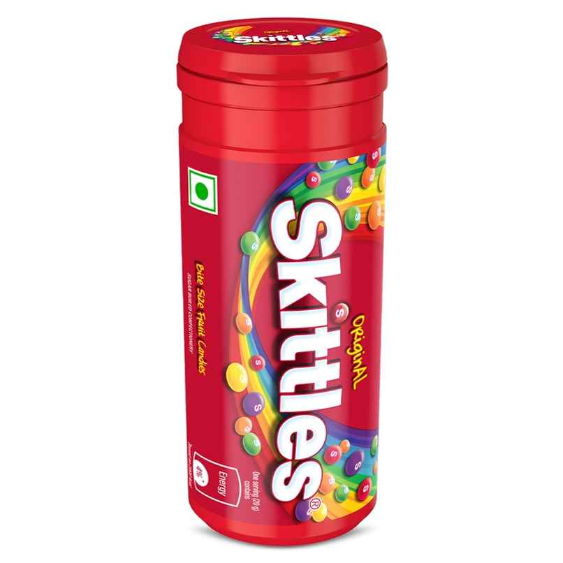 Skittles Original Bite-Size Fruit Candy Tube