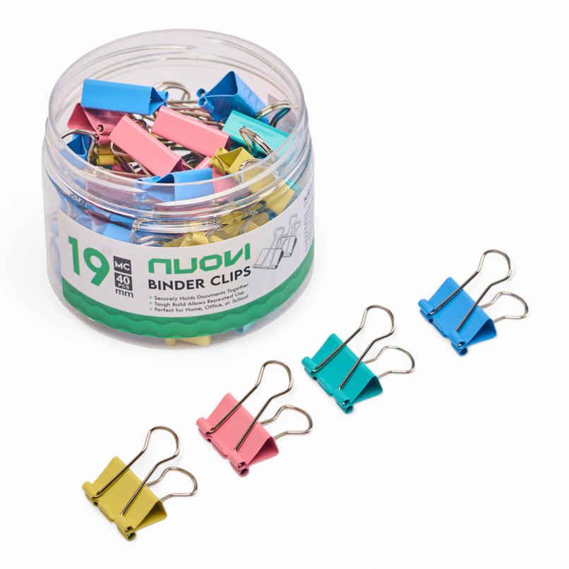 Nuovi Binder Clips | Multicolour - 19 mm