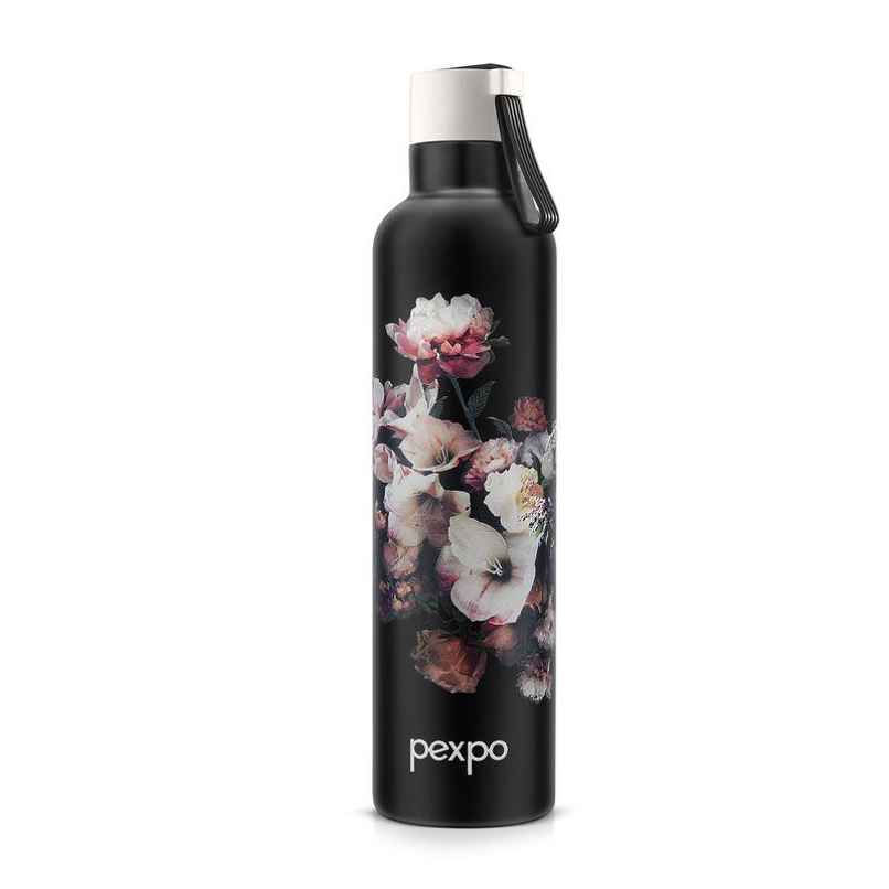 Pexpo 24 Hrs Hot & Cold Isi Certified Oslo With Printed Design Vacuum Insulated Bottle 750 ml Flask