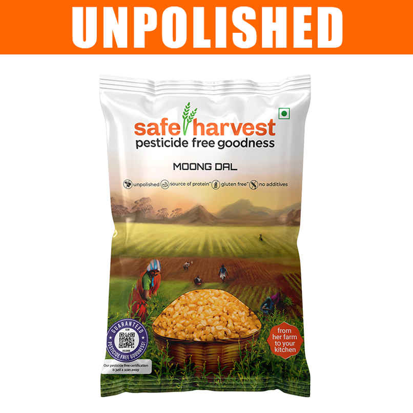 Safe Harvest Pesticide-Free Goodness Mung Dal | Natural And Delicious | No Artificial Flavors