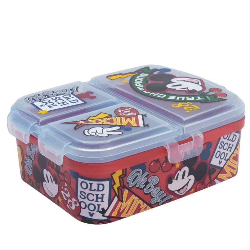 Striders Multi Compartment Rectangular Sandwich Box Mickey True Champions | XL Striders Multi Compartment Rectangular Sandwich Box Mickey True Champions | XL