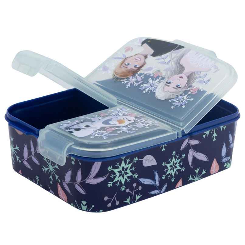 Striders Multi Compartment Rectangular Sandwich Box Frozen Snowy Tale | XL Striders Multi Compartment Rectangular Sandwich Box Frozen Snowy Tale | XL