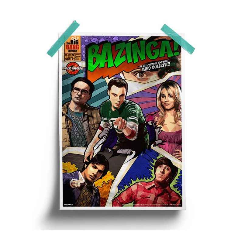 House Of Festivals Bazinga Comic - The Big Bang Theory Official Poster