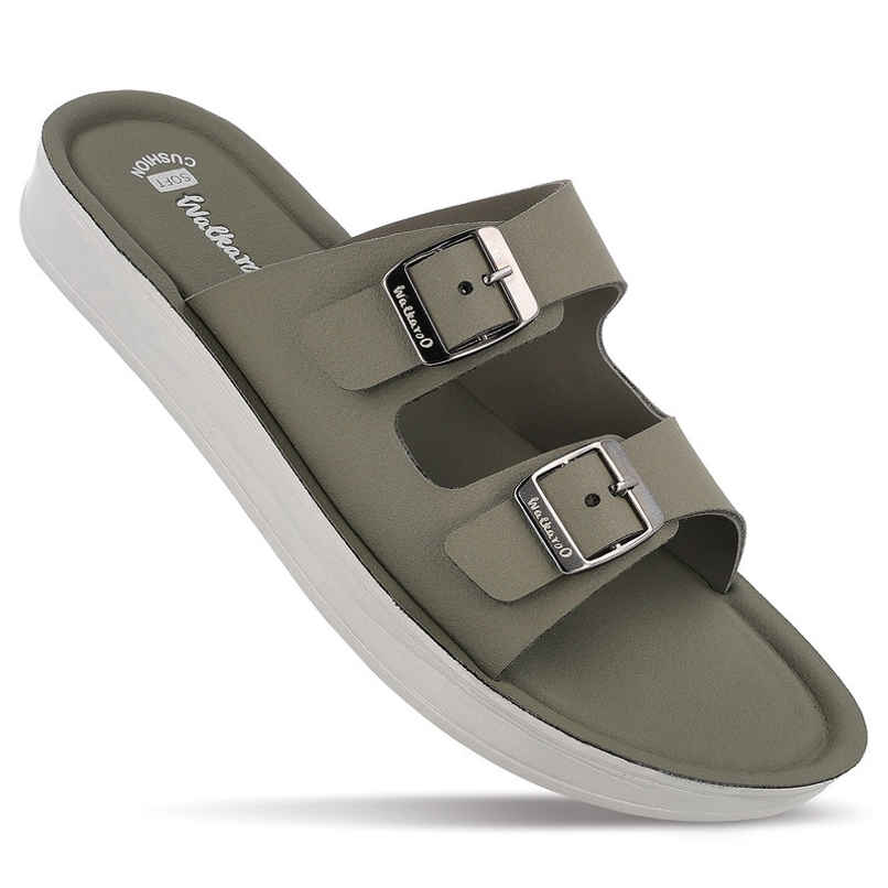 Walkaroo Women's Daily Wear Comfort Sandals - WL7554 Olive | UK9