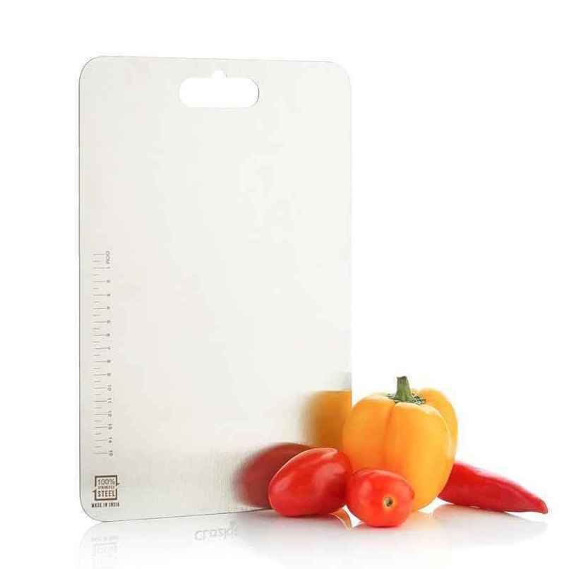 Capsicum Stainless Steel Heavy Duty Chopping-Board 0- 31.8 cm X 21 cm Capsicum Stainless Steel Heavy Duty Chopping-Board 0- 31.8 cm X 21 cm